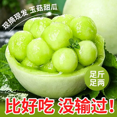 正宗山东玉菇甜瓜冰淇淋新鲜水果蜜瓜应当季香瓜现货批发整箱鲜果