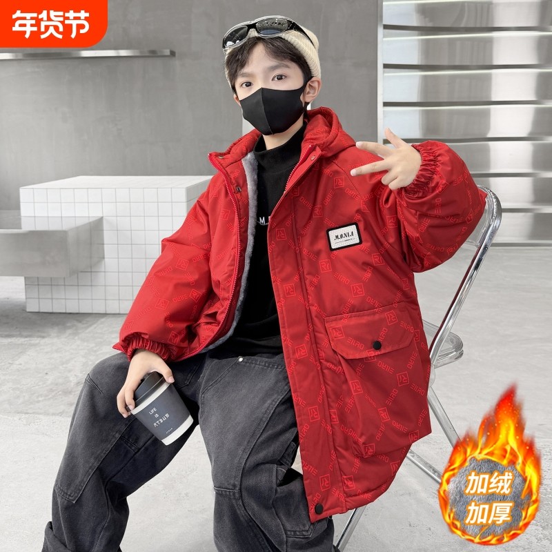 男童冬季夹棉加厚羽绒棉服2025新款冬装外套中大童儿童男孩冬款潮,童装/婴儿装/亲子装,普通外套,淘宝优惠券,粉丝福利购,淘宝优惠卷