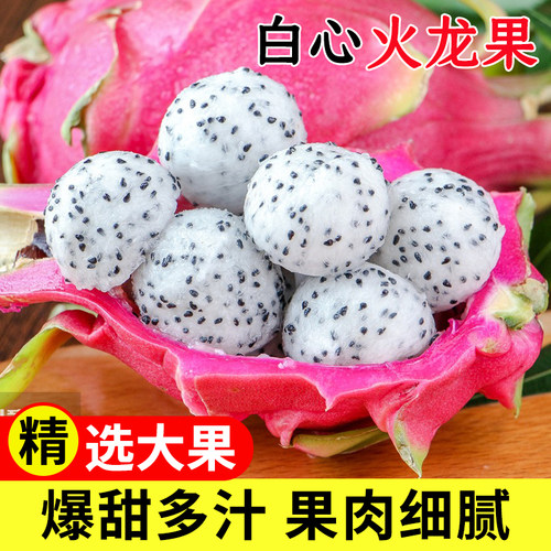 火龙果白心越南进口新鲜应季水果整箱大果非红心包邮食用保存