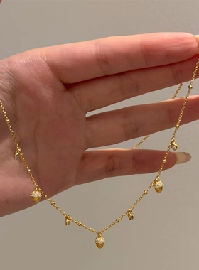 高级感清新立体简约吊坠项链饰品