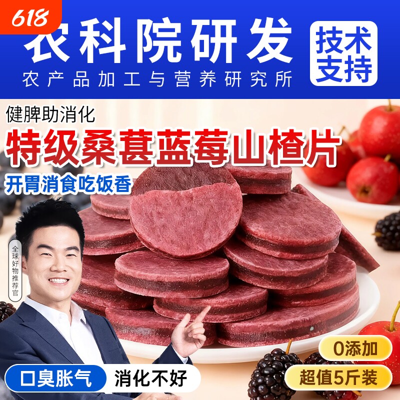 山楂片干零食官方旗舰店无添加儿童小吃食品果干桑葚夹心蓝莓开胃