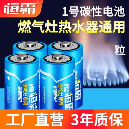 大号1号燃气灶热水器手电筒电池R20碳性电池