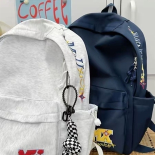 澜泽诗普书包女高is风简约韩605版 中双生初中生百搭肩包小众少年