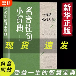 抖音同款 书 名言佳句小辞典正版 语录励志格言警句国学经典 小学三四五六年级课外阅读书籍 古今中外名人名言好词佳句好句经典