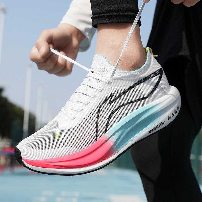 飞电5E跑鞋2025新款运动训练鞋男女青年超轻减震高回弹碳板竞速鞋