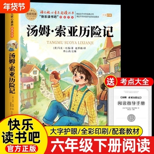 汤姆索亚历险记原著完整版 六年级下册必读正版的课外书爱丽丝漫游奇境骑鹅旅行记快乐读书吧鲁滨逊漂流记6六下阅读书籍马克吐温