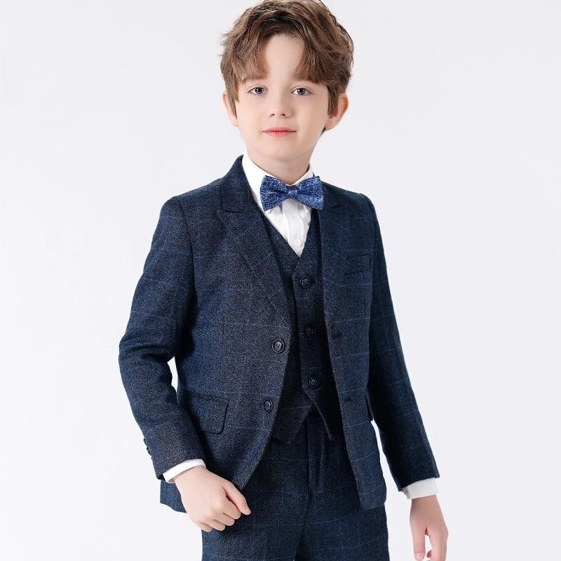 儿童西装套装男童花童礼服钢琴演出服中大童帅气小孩西服外套秋冬