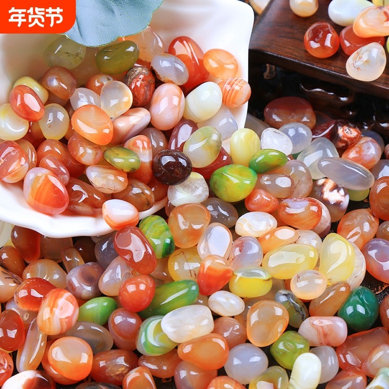 铺面雨花石原石天然鹅卵石多肉南京鱼缸造景花盆栽五彩色小石头子