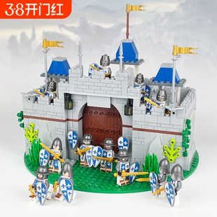 兼容乐高中世纪骑士人仔模型古代城堡积木儿童拼搭玩具适用乐高