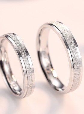 925纯银 指环磨砂鳞片男女情侣内弧个性戒指 厂家批发