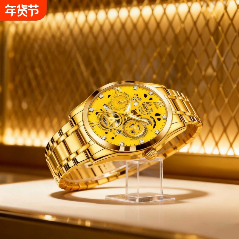 老人手表男士爸爸女款情侣表防水老年人学生石英表男款非机械表礼