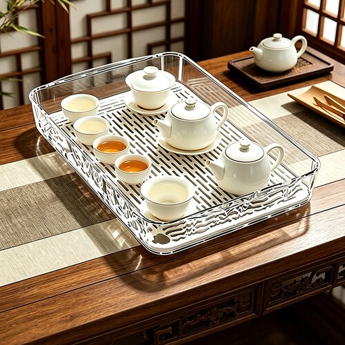 轻奢水果盘茶盘水杯咖啡收纳盘