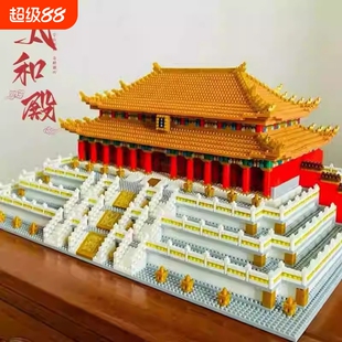 2026新款故宫太和殿榫卯结构积木拼图建筑模型男女孩益智拼装玩具