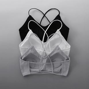 美背运动内衣女大胸显小胸聚拢文胸抹胸胸罩裹胸固定一体式 防下垂