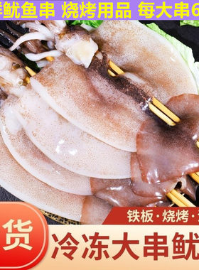 新鲜鱿鱼串铁板冷冻烧烤鱿鱼片鱿鱼须鱿鱼头海鲜批发大鱿鱼鲜活