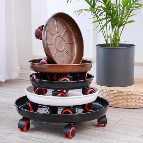 花盆托盘底座带轮圆形万向轮移动花盆架垫大号承重底部阳台大型