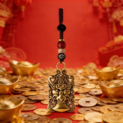 【睚眦守护】睚眦护身牌 真黄铜越磨越亮