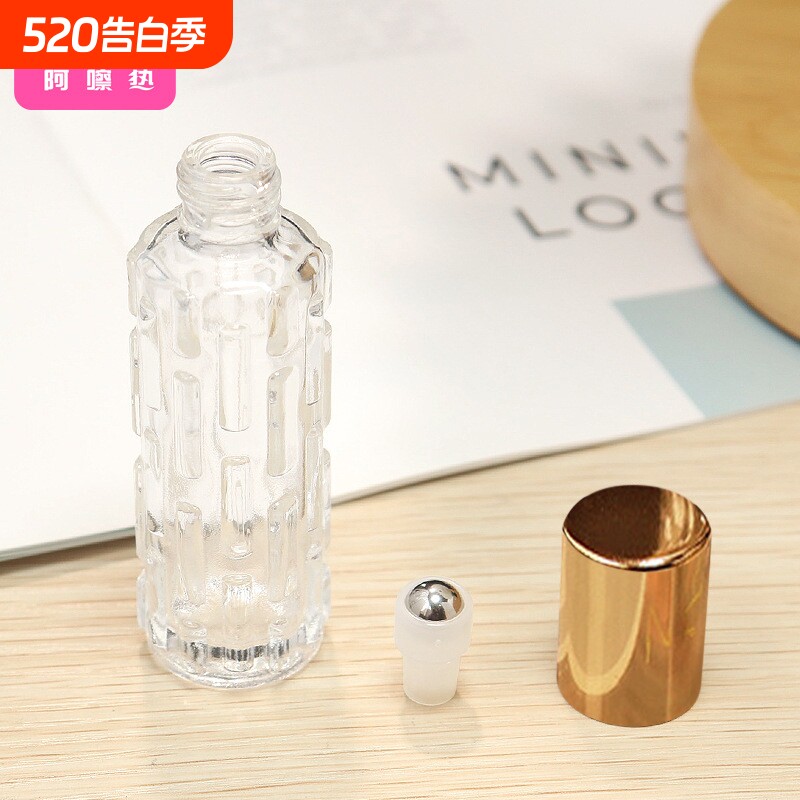 分装瓶/滚珠AB1SQ0-0802-金盖滚珠玻璃瓶香水玻璃走珠小