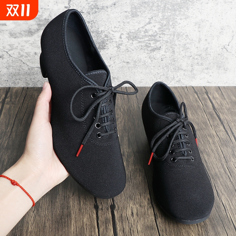 丹宝罗室外拉丁舞教师鞋女舞蹈鞋女式四季摩登舞跳舞鞋广场中跟