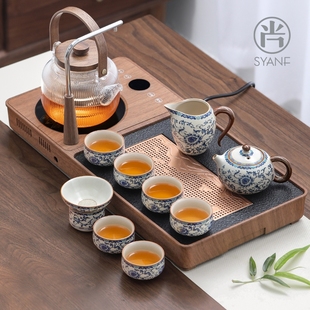 茶盤茶壺整套全自動一體2025新款 汝窯功夫茶具套裝 茶具茶臺一整套