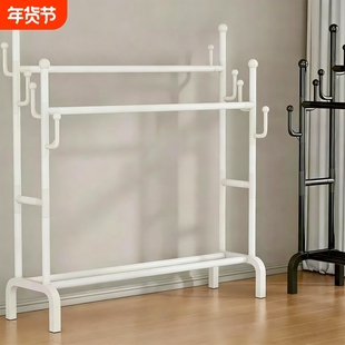 简易衣架落地卧室家用阳台晾衣架室内加粗大容量稳固挂衣架衣帽架