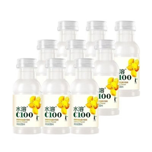 农夫山泉水溶c100柠檬味复合果汁饮料250ml*12瓶小瓶装VC柠檬汁