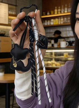 MIU系超萌皮质猫咪钥匙扣挂件