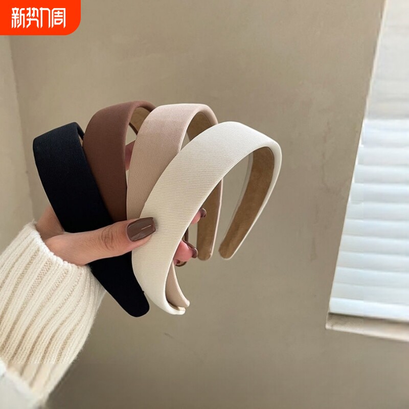 发箍女款压发洗脸宽边发捆2024新款头窟白色发卡头箍头饰显脸小