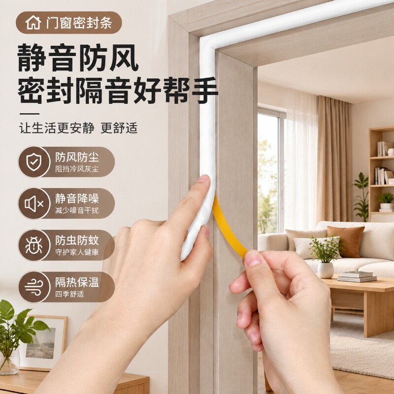 隔音密封条超静音卧室房门关门缓图片