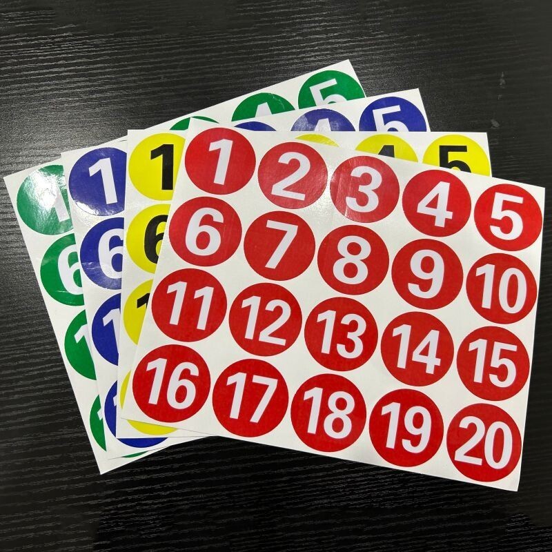 防水pvc数字贴纸编号桌号牌不干胶数字贴设备餐桌编号牌序号储物柜