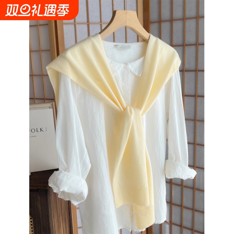 2025新款薄款春秋针织披肩外搭女空调房小搭肩绿色夏季配裙子护颈