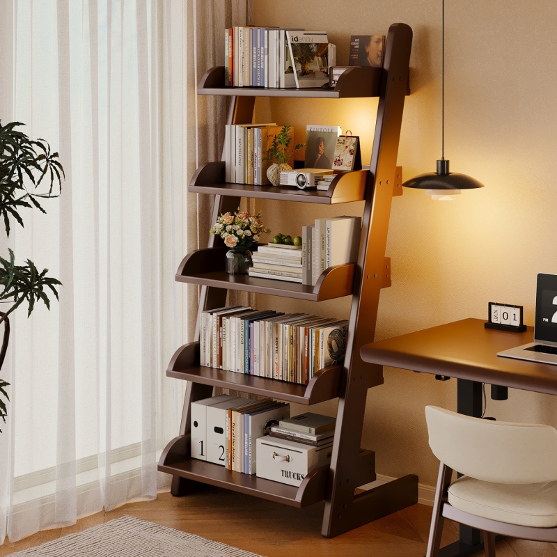 实木书架客厅落地置物架儿童多层