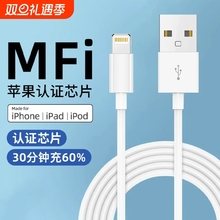 D8【MFi认证不弹窗】苹果充电线快充数据线USB to Lightning适用iPhone14/13/12/11手机平板ipad1m