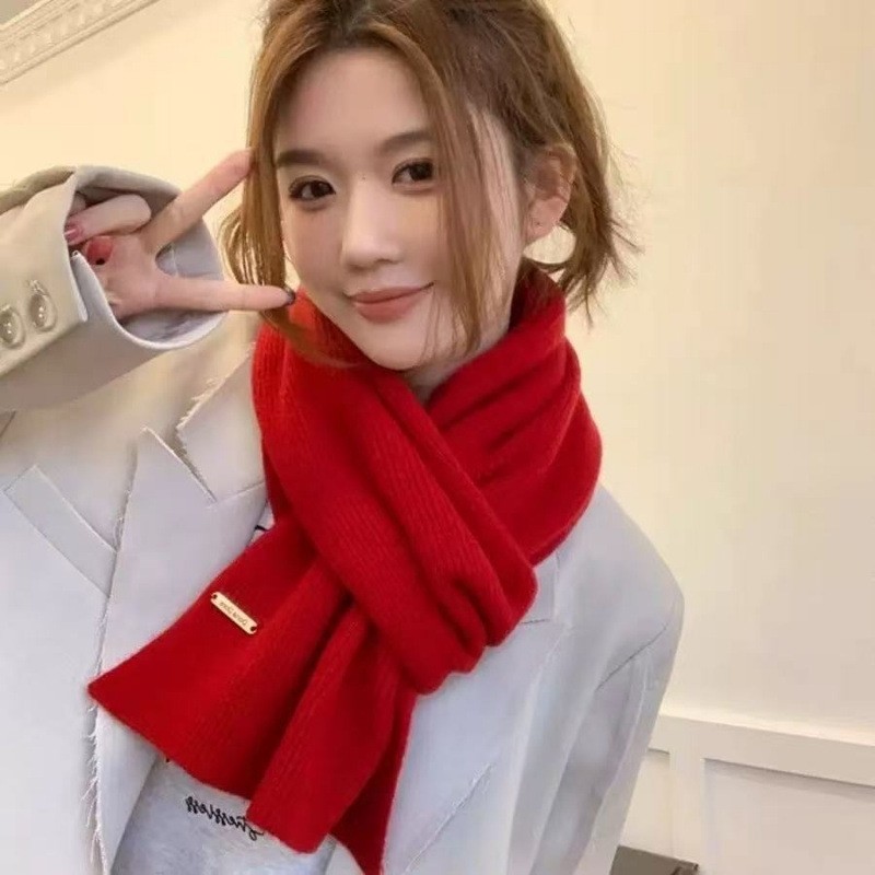秋冬季新款潮流纯色百搭围巾针织毛线韩系时尚氛围感短款红色围脖,服饰配件/皮带/帽子/围巾,围巾/丝巾/披肩,淘宝优惠券,粉丝福利购,淘宝优惠卷