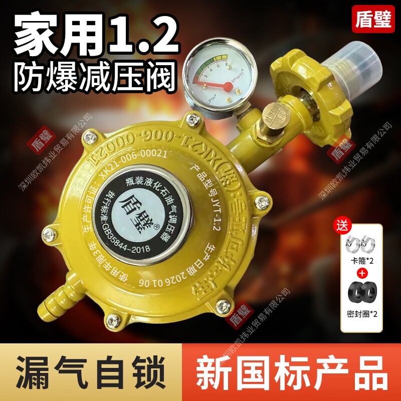 家用新国标液化气防爆煤气减压阀煤气罐安全燃气阀阀门低压大流量