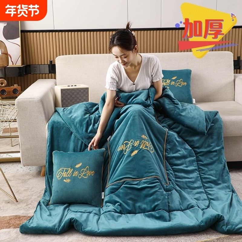 新款抱枕被子两用二合一毯子车用靠垫午休枕头空调被礼品批发代发