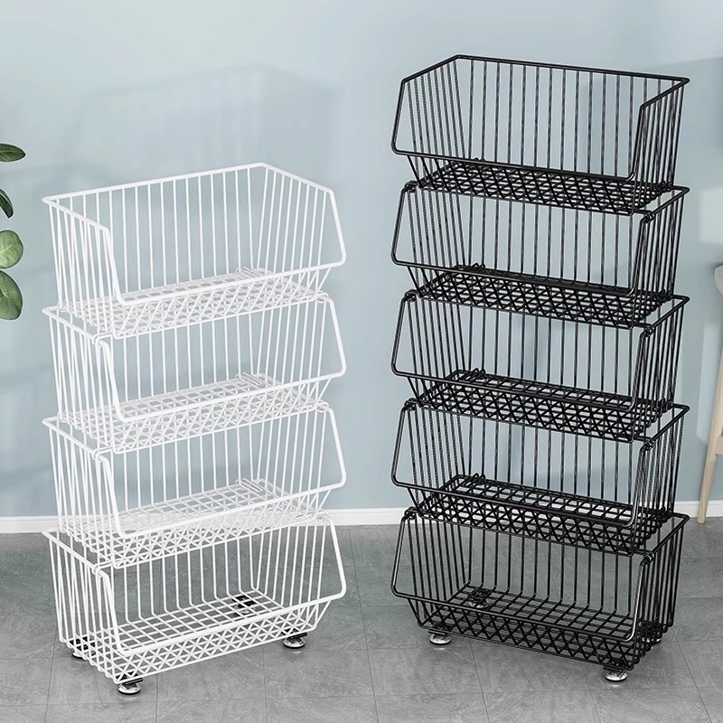 厨房置物多层落地小推车菜篮子零食收纳架子蔬菜水果台面多功能