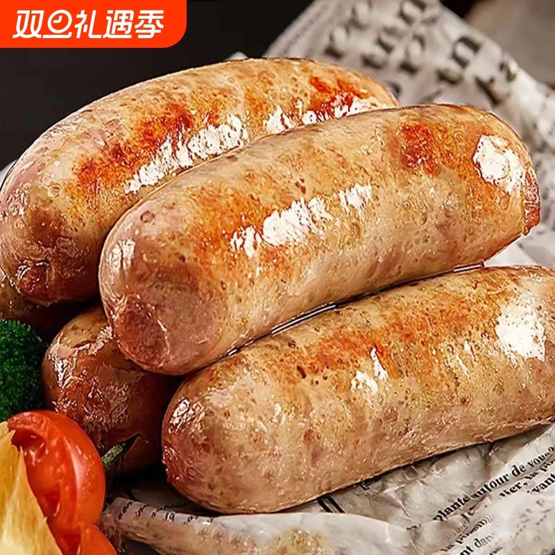 生鲜后火山石烤肠地道肠原味黑椒味肉肠台湾风味烧烤早餐黑胡椒