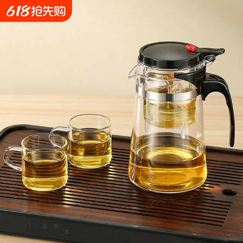 茶壶飘逸杯2025耐高温泡过滤套装玻璃茶具家用泡茶茶水滤网内置
