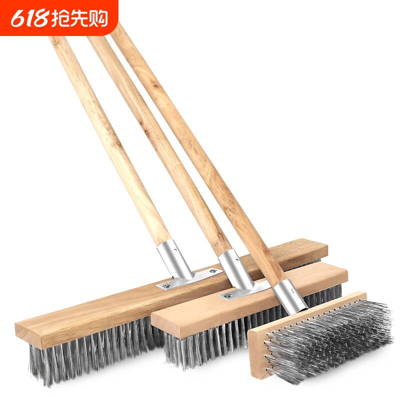 不锈钢丝地板刷硬毛厕所拖把清洁刷地面洗地刷厨房大理石刷地刷子