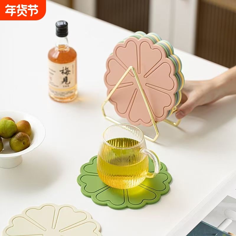 硅胶隔热垫莫兰迪餐垫锅垫杯碗垫子高级感砂锅防烫餐桌垫家用桌面