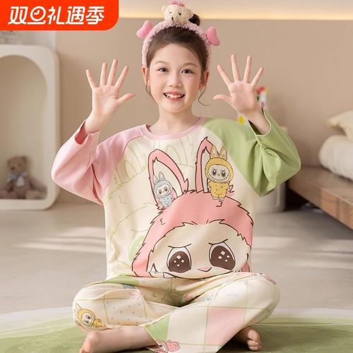 2025女童睡衣春秋季小女孩家居服