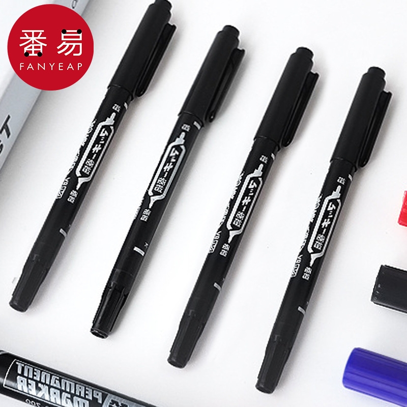 《记号笔AA1sn0-标记笔防水防油不掉色粗头勾线笔油性笔白板