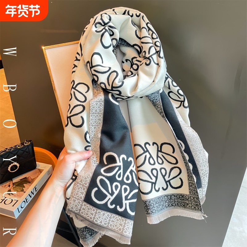 LVАFGН正品羊绒围巾女秋冬季保暖加厚披肩两用韩版时尚百搭围脖