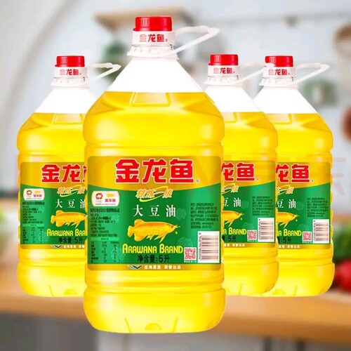 金龙鱼精炼一级大豆油5L*4桶整箱装植物油清香多用途健康煎炸油炸