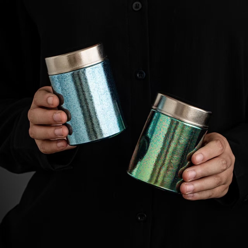 纯钛茶叶罐超轻超硬便携户外旅游野营车载存茶罐金属茶仓储茶罐