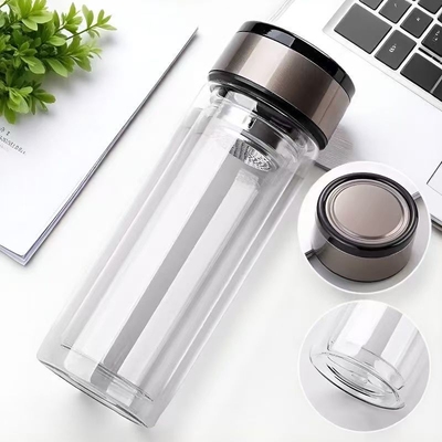 玻璃杯高档男女茶杯加厚办公泡茶隔热便携350ML