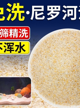 鱼缸造景底沙尼罗河沙化妆沙草缸南美缸底砂黄色细沙水草免洗生态