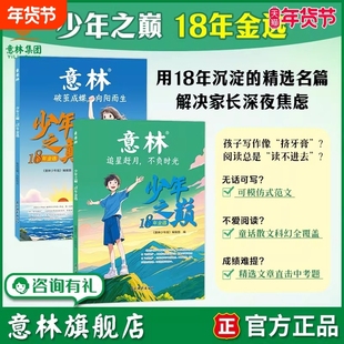 意林少年之巅18年金选2本 追星赶月不负时光/破茧成蝶向阳而生 7-13岁中小学生作文素材大全 初中小学课外阅读书 校园读本