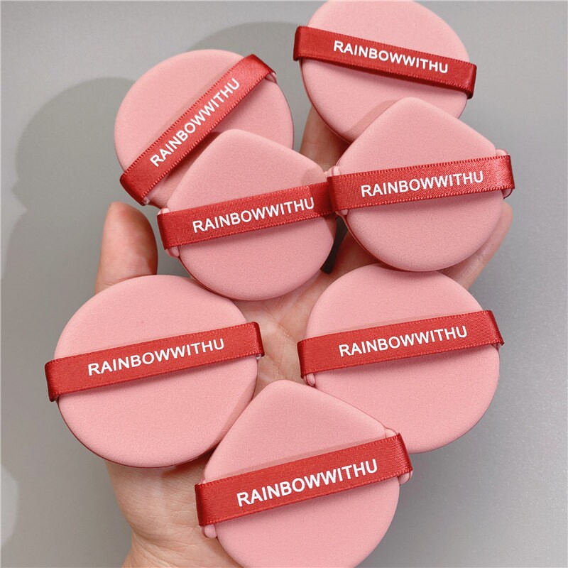 钱小姐RAINBOWWITHU气垫粉扑泡芙亲水性遇水变大BB霜粉